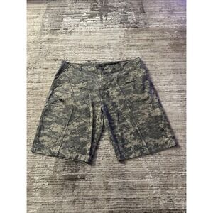No Fear Cargo Pixel Camo Shorts Size 42 Button Pockets Logo 3-Star VINTAGE 90s
